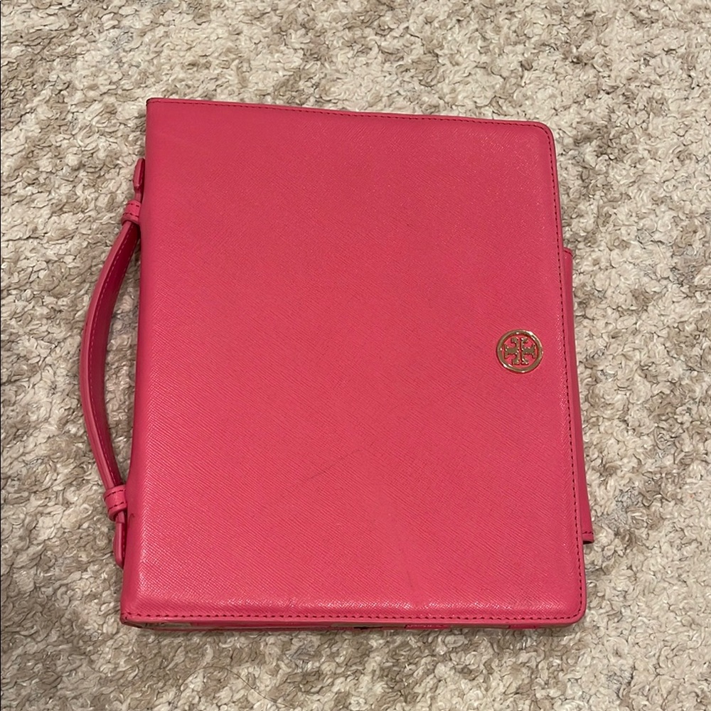 TORY BURCH Pink  Leather iPad Case